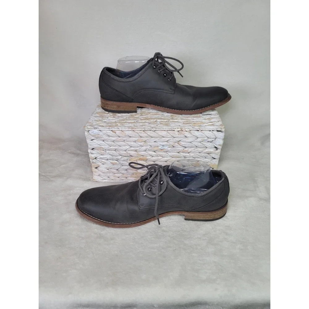 Hawker Rye Gray Matte Derby Dress Shoes Career Formal Office Lace Up Size 11.5
